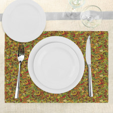 Cartoon Style Mexico Place Mats