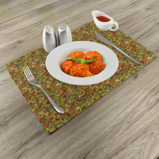 Cartoon Style Mexico Place Mats