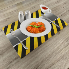 Work Site Caution Place Mats