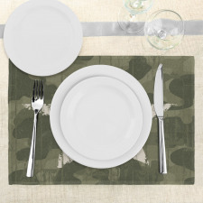 Grunge Star on Green Place Mats