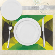 Triangle Polygon Flag Place Mats