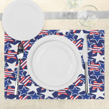 Patriotic American Star Place Mats