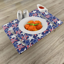 Patriotic American Star Place Mats