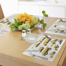 Construction Vehicles Place Mats