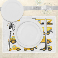 Construction Vehicles Place Mats