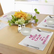 Be a Unicorn Text Place Mats