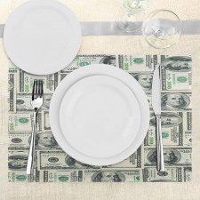 Bills with Ben Franklin Place Mats