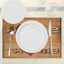 Hearts Words Place Mats