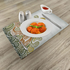 Modern Scroll Leaf Place Mats