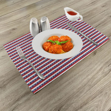 American Flag Motif Place Mats