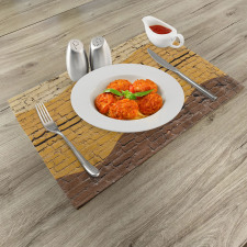 Brick Wall Waves Place Mats