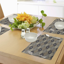 Old Fashioned Batik Pattern Place Mats