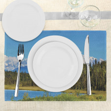 Snow Covered Mountain Place Mats