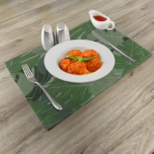 Camo Palm Leaves Place Mats