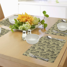 Tropic Grunge Pattern Place Mats