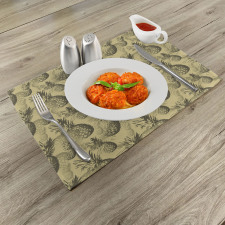 Tropic Grunge Pattern Place Mats