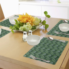 Green Dotted Pattern Place Mats