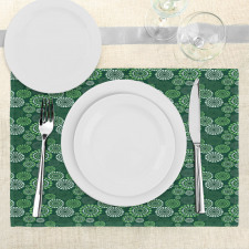 Green Dotted Pattern Place Mats