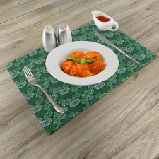 Green Dotted Pattern Place Mats