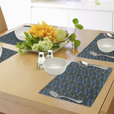 Abstract Oriental Motif Place Mats