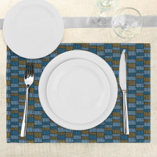 Abstract Oriental Motif Place Mats