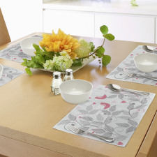 Retro Love Birds Place Mats