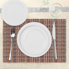 Vintage Striped Grid Art Place Mats