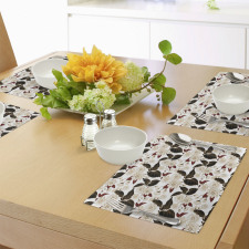 Chinese Plum Pattern Place Mats