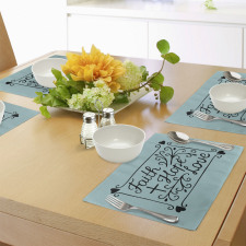 Flowers Hearts Hope Themed Place Mats