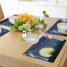 Moon over Forest Place Mats