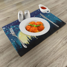 Moon over Forest Place Mats