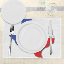 Map Outline Flag Place Mats