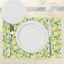 Blooming Lemon Flowers Place Mats