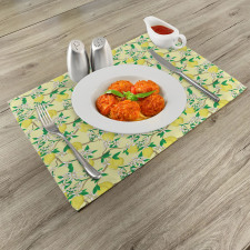 Blooming Lemon Flowers Place Mats