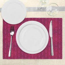 Monochrome Flowers Place Mats