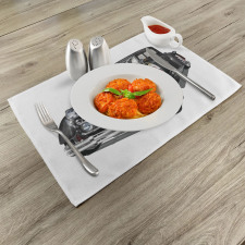 Realistic Classic Car Place Mats