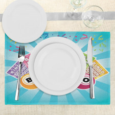 Colorful Cards Balls Place Mats