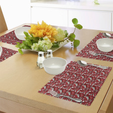 Pattern of Chili Peppers Place Mats