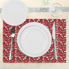 Pattern of Chili Peppers Place Mats