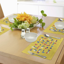 Geometric Small Letters Place Mats