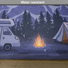 Family Adventure Camping Forest Place Mats