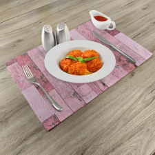 Pink Toned Rustic Planks Place Mats