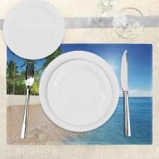 Suuny Ocean Palm Trees Place Mats