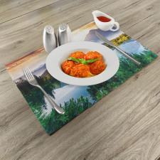 Winter Mountains Morning Place Mats