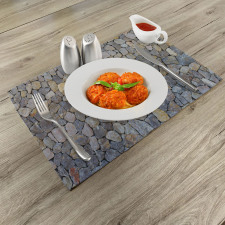 Grey and Beige Stones Place Mats