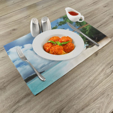 Palm Leaf Island Lagoon Place Mats