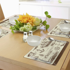 Oceanic Drawing Effect Place Mats