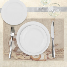 Life Buoy Wooden Sepia Place Mats