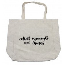 Monochrome Words Simplistic Shopping Bag