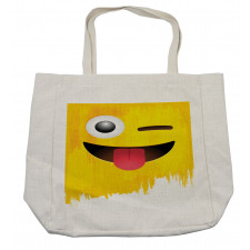 Winked Tongue Smiley Shopping Bag